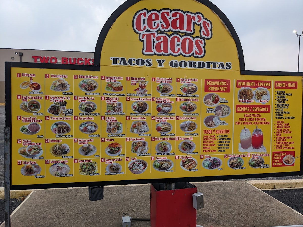 Cesar's Tacos Menu - Image 2
